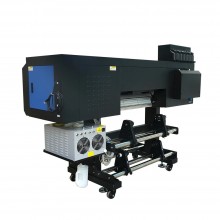 Imprimante UV DTF 60 cm 3 têtes i3200u avec laminage automatique vue arrière gauche
